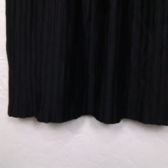 Tahari Solid Black Elastic Waist V-Neck Sleeveless Pleated Maxi Dress Size‎ M - Picture 11 of 14